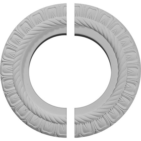 EKENA MILLWORK Claremont Ceiling Medallion, Two Piece (Fits Canopies up to 7"), 10 5/8"OD x 5 3/4"ID x 1/2"P CM10CL2